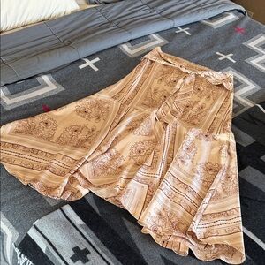 Floral Free People Beige Women's Skirt